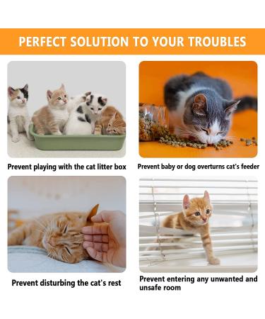 2Pcs Cat Door Holder Latch - Easy Install Flex Strap Alternative for Interior Cat Doors - Keep Dogs Out - No Need for Baby Gate or Pet Door - Litter & Food Access Control - Gold - Buy Online on GoSupps.com