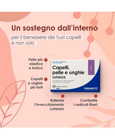 YAMAMOTO RESEARCH Capelli pelle e unghie SUPERIOR 60 Capsules to maintain healthy and strong hair skin and nails - Buy Online on GoSupps.com