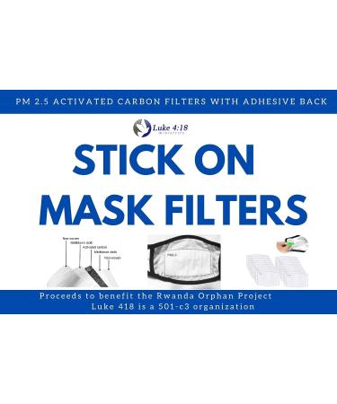 Stick On Mask Filters - PM 2.5 Activated Carbon Anti Haze (Five Layer) - 100 Replaceable Filters - Buy Online on GoSupps.com