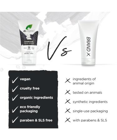 DR Organic Activated Carbon Facial Peeling - Vegan Acne Treatment & Natural Skin Clarifier - 125ml Paraben & SLS-Free Eco-Friendly - Buy Online on GoSupps.com