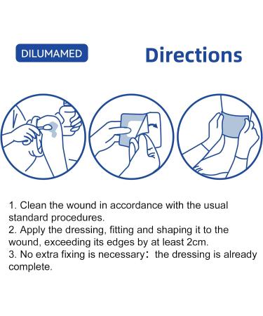 DILUMAMED Silicone Foam Dressing 4x4 (Pack of 12) - Wound Care for Bed Sores, Pressure Sores, Leg Ulcers, Diabetic Foot - Foam Dressing - Buy Online on GoSupps.com