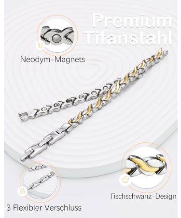 Jeracol Magnetic Hardship Women s Bracelet - Stainless Steel Therapeutic Ring for Pain Relief Adjustable Size Jewelry Gift Box | Arthritis Support & Wellness - Buy Online on GoSupps.com