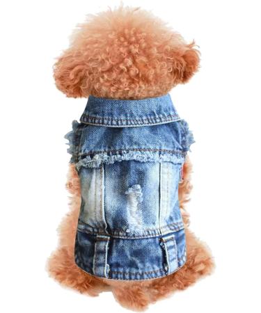 Stylish Dog Denim Jacket Vest for Small & Medium Pets | Pet Fashion Summer T-Shirt & Sweater - Buy Online on GoSupps.com