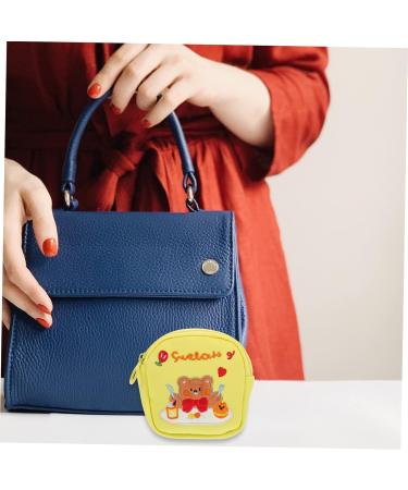 Buy Cabilock Decorative Towel-Storage Bag for Menstrual Taping | Stylish Cotton Cash Bag | 13x13cm Japanese Yellow Design - Buy Online on GoSupps.com