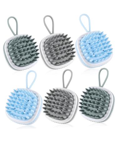Tovinanna 6 pieces scalp massage brush portable scalp compact scalp peeling brushes scalp cleaning agent daily scalp massager scalp travel travel scalp