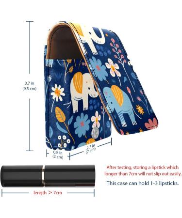 Travel Lipstick Organizer Case - Portable Makeup Bag with Mirror | Cute Elephant Design - Perfect for International Shipping - Buy Online on GoSupps.com