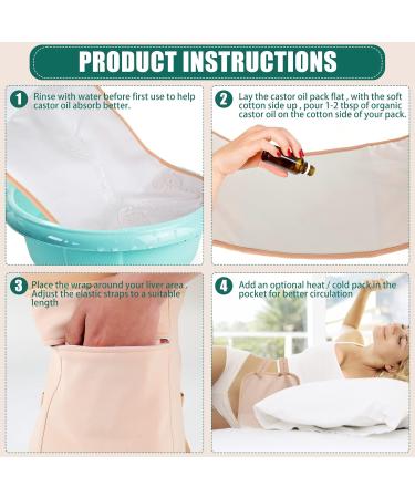 Castor Oil Pack Wrap Kit for Waist and Thyroid Neck (Castor Oil Not Included) Reusable Organic Castor Oil Packs Kit Compress for Liver Detox Stomach Kit Thyroid Less Inflammation Insomnia - Buy Online on GoSupps.com