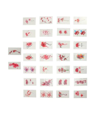 Minkissy 120 Sheets Fake Tattoos Decals Cosplay Temporary Tattoos Red Spider Lily Tattoos