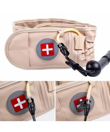 Fbite Spine Traction Belt - Back Support Inflatable Lumbar Belt for Lumbar Area Decompression Belt Spinal Discs Belt Lumbar Support Abdominal Bandage Relief for Sciatica For Men And Women