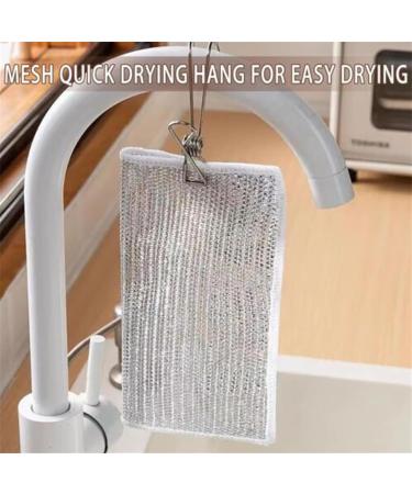 Circularcite Multipurpose Wire Miracle Cleaning Cloths Wire Weaving Cleaning Cloth Circularite Cleaning Pads Circularite Scrubbing Cloths Non Scratch Wire Dishcloth for Wet and Dry (Green 8Pcs) Green 8Pcs - Buy Online on GoSupps.com