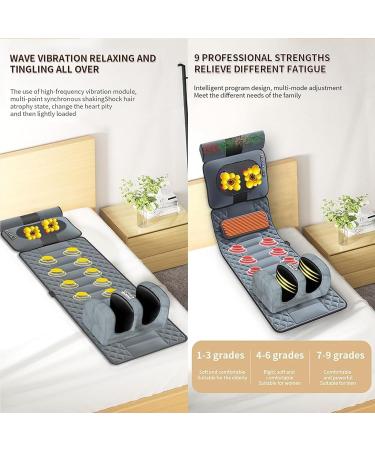 Coyeux Full Body Massage Mat with Heat - 9-Speed Vibration 20 Neck Massage Heads & 3 Timer Modes for Neck Lumbar Legs & Feet - International Shipping Available - Buy Online on GoSupps.com