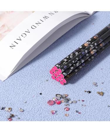 AMZLORD 4/12PCS Pen with Pencil Sharpener Rhinestone Picker Pencil Set Dotting Wax Pen Nail Dotting Wax Pen for Crafts Rose Red - Buy Online on GoSupps.com