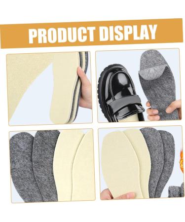 NOLITOY Wool Insoles for Men & Women - 6 Pairs Winter Warm Shoe Inserts - Comfortable Wool Felt Boot Insoles - Perfect for Sports Shoes - 25x8.5cm - Buy Online on GoSupps.com