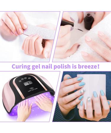 Professional 160W UV LED Gel Nail Lamp for Salon and Home Use - Pink - Buy Online on GoSupps.com