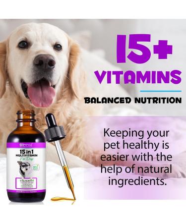 Dogs Vitamins and Supplements with Glucosamine & Cranberry 15 in 1 Multivitamins Supports Dogs Hip and Joint Immune Health Skin Coat Heart Health for Small Medium and Large Dogs - Buy Online on GoSupps.com