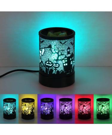Halloween Metal Wax Warmer - LED Fragrant Wax Burner with 7 Colors for Home & Office Decoration - Buy Online on GoSupps.com