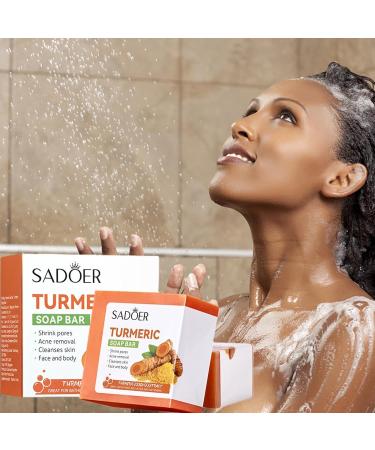 Organic Turmeric Soap Turmeric Face Soap For Sensitive Skin Turmeric Soap Bar For Hyperpigmentation Turmeric Soap Bar For Face & Body Natural Handcrafted Skincare Soap For Hyperpigmentation - Buy Online on GoSupps.com