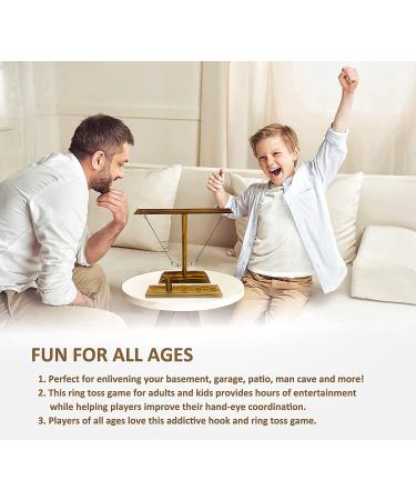 XShpot Hook and Ring Game with Shot Ladders Bundle - Handmade Wooden Interactive Game for Adults - Fun Indoor and Outdoor Game for Parties - Dark Wood - Buy Online on GoSupps.com