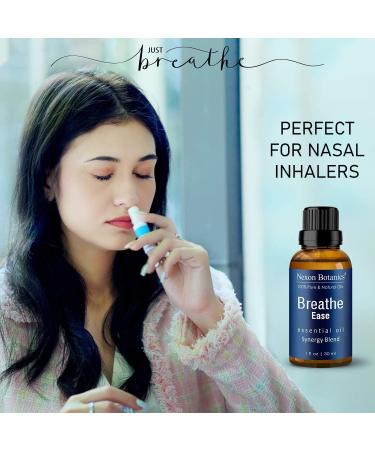 Breathe Easy Essential Oil Blend 30ml - Eucalyptus, Peppermint, Rosemary, Niaouli - Sinus Relief for Colds, Cough, Congestion - Nexon Botanics 1oz - Buy Online on GoSupps.com