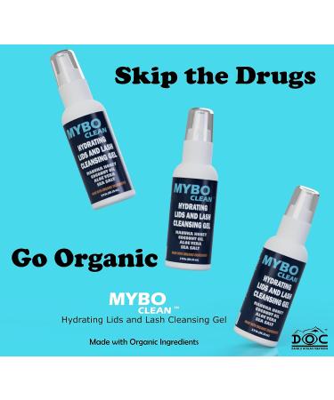 Organic Myboclean Hydrating Lids and Lash Cleansing Gel with Manuka Honey UMF 16+, Aloe Vera, Coconut Oil - 2 Fl Oz - Buy Online on GoSupps.com