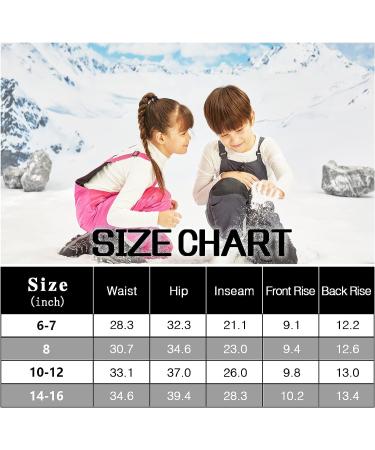 WULFUL Kids Waterproof Ski Bib 14-16 Classic Blue | Boys Girls Winter Snow Pants - Buy Online on GoSupps.com