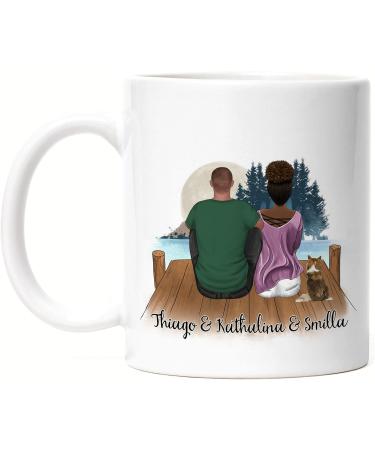 Personalized Kiddle Design Couple Cat Cup - Perfect Gift for Cat Lovers & Cat Owners - Buy Online on GoSupps.com