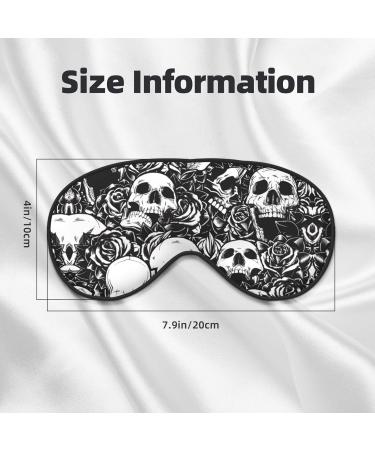 Black Floral Skull Print Eye Mask | Soft Sleep Mask for Men & Women | Travel & Sleeping Aid - Buy Online on GoSupps.com