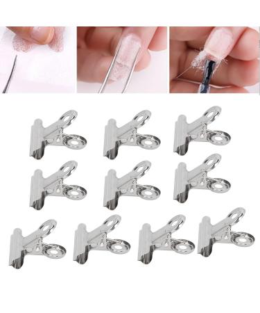 10pcs Metal Nail Clamps - Durable Nail Extension Clips for DIY Nail Art & Salon Use - Buy Online on GoSupps.com