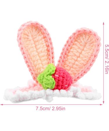 Holibanna Handmade Crochet Hair Accessories Bunny Ear Hair Clip Woolen Knitting Hair Clip Girls Hair Accessory Woolen Knitting Hair Clamp Barrettes Bunny Rabbit Ears Theme Hair Clips - Buy Online on GoSupps.com