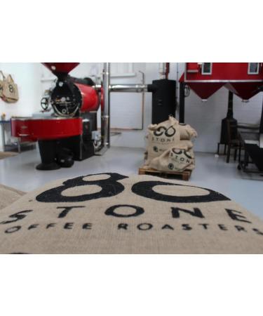 Heavy Bag Espresso 1Kg Coffee Beans - 80 Stone Coffee Roasters - Medium Roast Speciality Grade - Compostable Bag - Fresh Roast Guaranteed - Buy Online on GoSupps.com