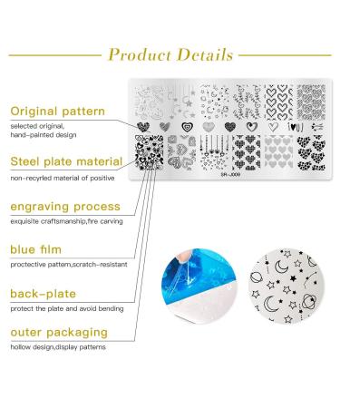 Meet Across Nail Art Stamping Plate Set - 4 Plates Stamper & Scraper - Perfect for DIY Nail Designs - Buy Online on GoSupps.com