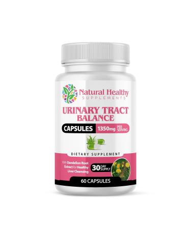 Natural Healthy Supplements Urinary Tract Balance - 100% Natural Healthy Safe and New Pure Herbal Ingredients (60 Capsules)