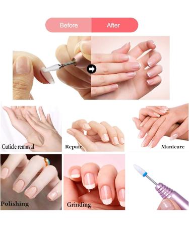 YUEMING 5pcs Ceramic Nail Drill Bits Set - Professional Cuticle Clean & Gel Removal Kit - 3/32 Safety Grinding Wheel for Manicure & Pedicure - Buy Online on GoSupps.com