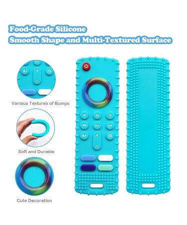 ERSIHUA Silicone Baby Teething Toy - Fire TV Remote Shape Teether for 6-18 Months | 1-Pack Chew Toy for Boys and Girls - Buy Online on GoSupps.com