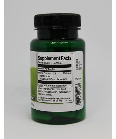 Swanson Muira Puama Extract (10:1) 250mg - 60 Capsules - Buy Online on GoSupps.com