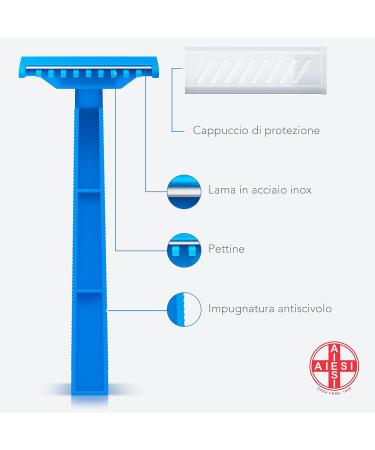 AIESI Disposable Razor - 1 Blade Non-Sterile (Pack of 100) | Buy Internationally - Fast Shipping & Best Quality - Buy Online on GoSupps.com