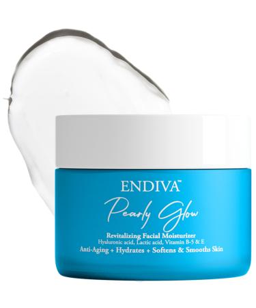 Revitalizing Anti-Aging Face Moisturizer Cream w/Hyaluronic Acid Lactic Acid Vitamin B-5 & E for Daily Use Firm Brighten & Lift Improves Wrinkles Skin Hydration Tone & Texture 1.7 Fl Oz