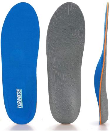 Full Length Metatarsal Arch Support Orthotic Insoles for Flat Feet & Plantar Fasciitis - Shock Absorption, Relieves Foot Soreness - UK-11 (29.5cm) Blue - Buy Online on GoSupps.com