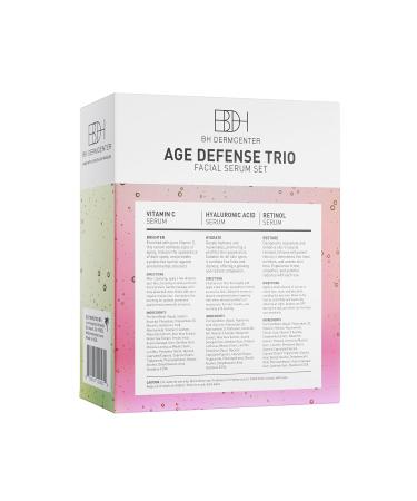 Age Defense Trio Anti-Aging Serum Set | Vitamin C Retinol & Hyaluronic Acid | 30ml Each | Paraben Free & Cruelty Free - Buy Online on GoSupps.com