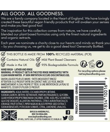 Baylis & Harding Goodness Lemongrass & Ginger Hand Wash 500 ml (Pack of 3) - Vegan Friendly 500 ml (Pack of 3) Lemongrass & Ginger - Buy Online on GoSupps.com