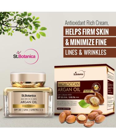 StBotanica Moroccan Argan Oil Day Cream with SPF 30 | Glowing Skin & Youthful Complexion | 50g - Buy Internationally - Buy Online on GoSupps.com