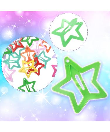 30 Colorful Star Hair Clips for Girls | Cute Glitter Hair Jewelry | Small Metal Hair Accessories - Buy Online on GoSupps.com