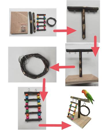 XLpeixin Bird Playground Parrot Playstand | Exercise Perch Gym Stand for Small-Medium Birds | Portable Hang Swing Toys for Parakeets, Canaries, Cockatiels - Buy Online on GoSupps.com