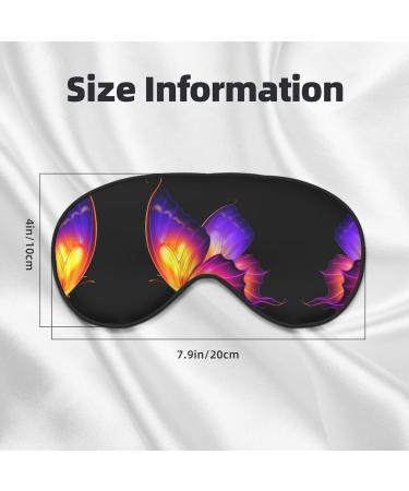 Buy Purple Butterfly Print Unisex Sleep Eye Mask - Soft Comfort Eye Shade for Travel Yoga & Shift Work - Perfect for Gifting - Buy Online on GoSupps.com