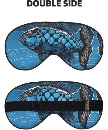 Reusable Sleep Mask Eye - Soft Blackout Eye Covers for Better Sleep | Travel Essentials & Gifts - Silver Fish Scale for Men & Women - Buy Online on GoSupps.com