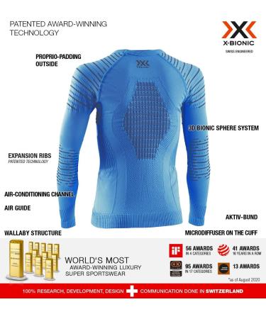 Buy X-BIONIC Pl-Invent PT-Shirts A010 in Teal Blue/Anthracite - Premium Performance Apparel for Global Shipping - Buy Online on GoSupps.com