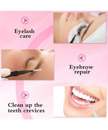 50 Pieces Micro Eyebrow Brush Eyebrow Brush with Cap Brow Lamination Brush Eyelash Brow Brush Lash Filler Eyebrow Lash Lift Tools for Eyelash Lift Extensions Brow Clean(Black+White) - Buy Online on GoSupps.com