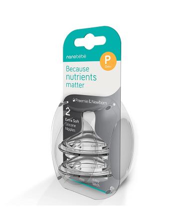 Nanobebe Silicone Nipples 6+ Months Fast Flow 2 Pack - Buy Online on GoSupps.com