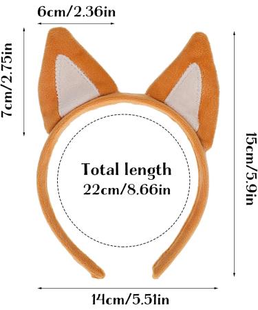 Sibba Shepherd Dog Headband Cute Hat Ears Hairband Animal Caps Headwear Soft Headpieces Costumes Hair Accessories Women Hair Band for Makeup Spa Gifts Cosplay Washing Party(Yellowish brown) - Buy Online on GoSupps.com