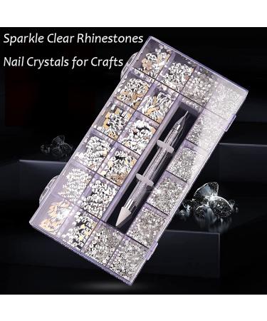 600 Clear Diamonds + 2500 Flat Rhinestones Kit for Nail, Shoes, Clothes, Jewels - DIY Nail Art Decorations - Buy Online on GoSupps.com